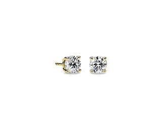 Diamond Stud Earrings In 14k Yellow Gold (1 1/2 Ct. Tw.)