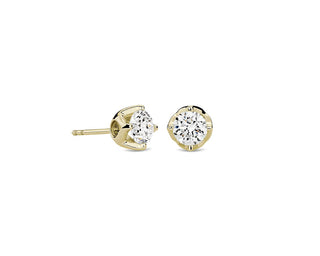 Tulip Stud Earrings In 18K Yellow Gold (1 1/2 Ct. Tw.)