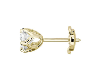 Tulip Stud Earrings In 18K Yellow Gold (1 1/2 Ct. Tw.)