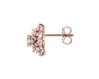 Sunburst Diamond Stud Earrings In 14k Rose Gold (1 Ct. Tw.)