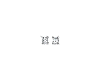 Princess Cut Diamond Stud Earrings In Platinum (1/3 Ct. Tw.)