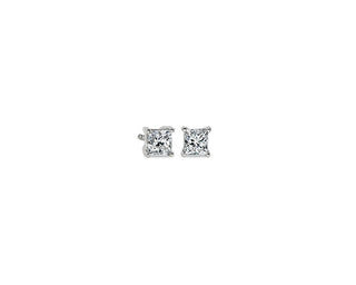 Princess Cut Diamond Stud Earrings In Platinum (3/4 Ct. Tw.)