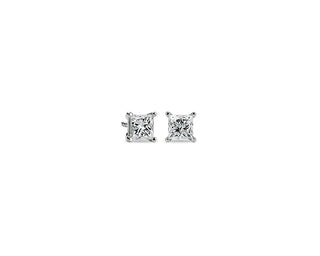 Princess Cut Diamond Stud Earrings In Platinum (1 Ct. Tw.)