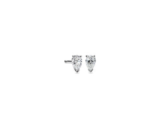 Lab Grown Diamond Pear Cut Stud Earrings In 14k White Gold (1/2 Ct. Tw.)