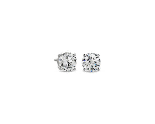 Lab Grown Diamond Stud Earrings In 14k White Gold (2 Ct. Tw.)