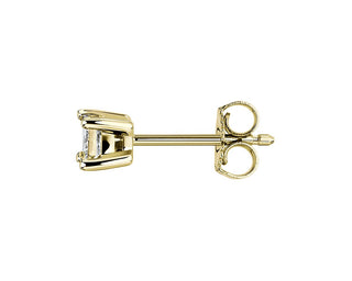 Lab Grown Diamond Princess Cut Stud Earrings In 14k Yellow Gold (1/3 Ct. Tw.)