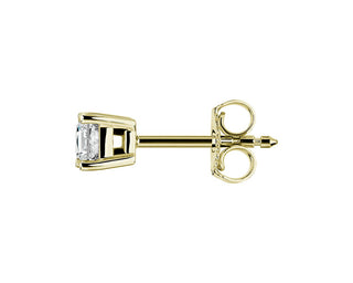 Lab Grown Diamond Princess Cut Stud Earrings In 14k Yellow Gold (1/2 Ct. Tw.)