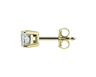 Lab Grown Diamond Princess Cut Stud Earrings In 14k Yellow Gold (3/4 Ct. Tw.)