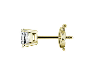 Lab Grown Diamond Princess Cut Stud Earrings In 14k Yellow Gold (1 Ct. Tw.)