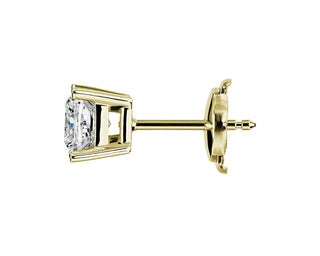 Lab Grown Diamond Princess Cut Stud Earrings In 14k Yellow Gold (1 1/2 Ct. Tw.)