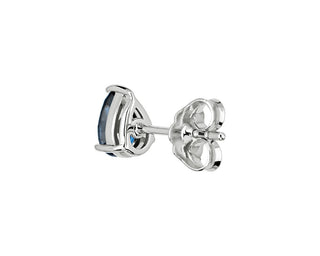 Pear Sapphire Stud Earrings In 14k White Gold (6x4mm)