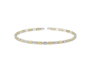 Elegant gold bracelet chain with diamonds