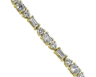 Fancy Diamond Bolo Bracelet In 14k Yellow Gold (3/4 Ct. Tw.)