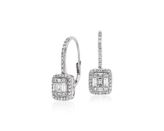 Diamond and gemstone Huggies earrings