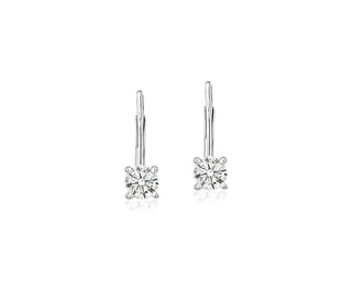 Diamond Four-Prong Drop Earring In 14k White Gold (1 Ct. Tw.)