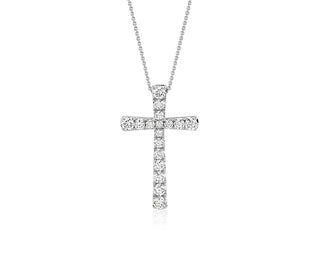 Diamond Cross Pendant In 14k White Gold (3/4 Ct. Tw.)