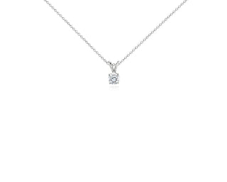 Diamond Solitaire Pendant In 14k White Gold (3/4 Ct. Tw.)