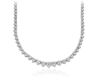 Graduated Eternity Diamond Necklace In 18k White Gold (10 Ct. Tw.)