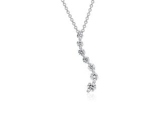 Journey Diamond Pendant In 18k White Gold (1 Ct. Tw.)