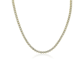 Straight Eternity Necklace In Yellow Gold (7 Ct. Tw.)