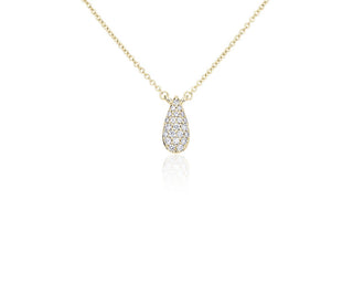 Diamond Tear Drop Pendant In 14k Yellow Gold (1/8 Ct. Tw.)