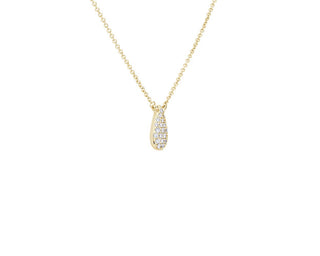 Diamond Tear Drop Pendant In 14k Yellow Gold (1/8 Ct. Tw.)