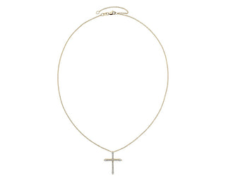 Tapered Diamond Cross Pendant In 14k Yellow Gold (1/2 Ct. Tw.)