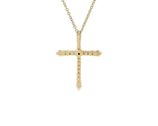 Tapered Diamond Cross Pendant In 14k Yellow Gold (1/2 Ct. Tw.)