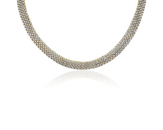 Multi-Row Diamond Necklace In 14k Yellow Gold (13 1/6 Ct. Tw.)