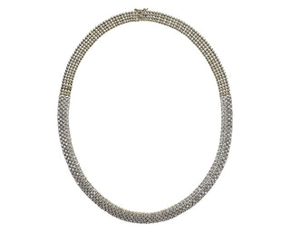 Multi-Row Diamond Necklace In 14k Yellow Gold (13 1/6 Ct. Tw.)