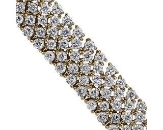 Multi-Row Diamond Necklace In 14k Yellow Gold (13 1/6 Ct. Tw.)