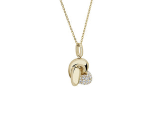 Love Knot Pendant In 14k Yellow Gold (1/3 Ct. Tw.)