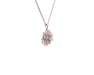 Sunburst Diamond Pendant In 14k Rose Gold (3/4 Ct. Tw.)