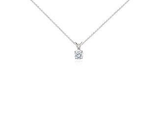 Platinum Diamond Solitaire Pendant (1 carat total weight)