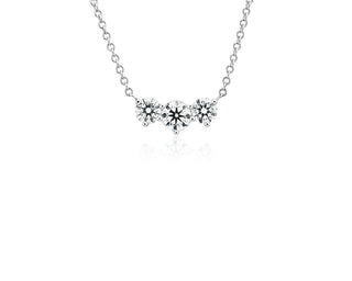 Platinum Premier Three-Stone Diamond Necklace (1 1/2 carat total weight)