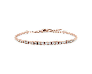 Diamond Flex Bar Bracelet In 14k Rose Gold (1/2 Ct. Tw)