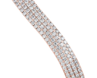 Diamond Wave Bangle In 14k Rose Gold (2 1/8 Ct. Tw.)