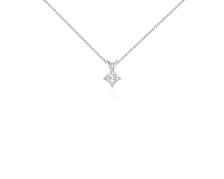 Platinum Princess Cut Lab-Grown Diamond Solitaire Pendant (3/4 Ct. Tw.)