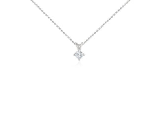 Platinum Princess Cut Lab-Grown Diamond Solitaire Pendant (1/2 Ct. Tw.)