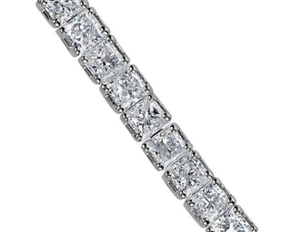 Lab Grown Diamond Princess-Cut Tennis Bracelet In 14k White Gold (5 Ct. Tw.)