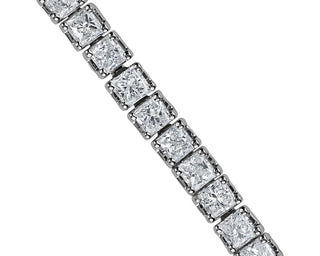 Lab Grown Diamond Princess-Cut Tennis Bracelet In 14k White Gold (3 Ct. Tw.)