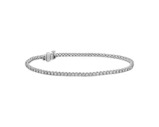 Rollover Diamond Tennis Bracelet In 14k White Gold (3 Ct. Tw.)