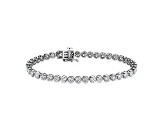 Floating Diamond Tennis Bracelet In 14k White Gold (10 Ct. Tw.)