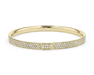 Diamond Pavé Bangle Bracelet In 18k Yellow Gold (5 Ct. Tw.)