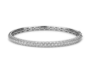 Radiance Pavé Diamond Bangle Bracelet In 18k White Gold (2 Ct. Tw.)