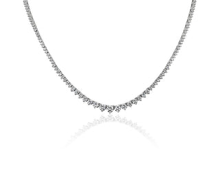 18k White Gold Graduated Diamond Eternity Necklace (5 Ct. Tw.)