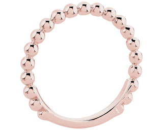 18k rose gold beaded stackable ring (2.25mm)