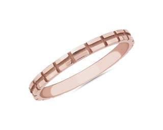 18k rose gold stackable ring in a box (2mm)