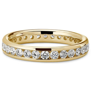 14k yellow gold channel set diamond eternity ring (1 carat total weight)