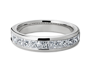 Platinum Channel Set Princess Diamond Ring (1 1/2 carat total weight)